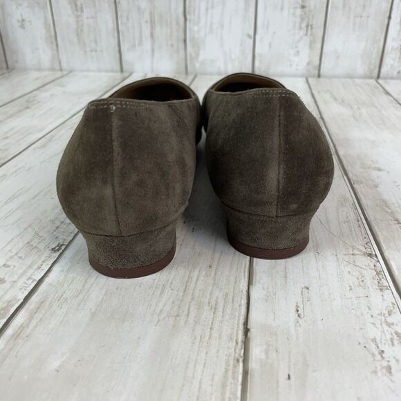 Salvatore Ferragamo Ruby Suede Calf Shoes 8.5 AAA Brown Low Heel w/ Box … - Picture 6 of 11